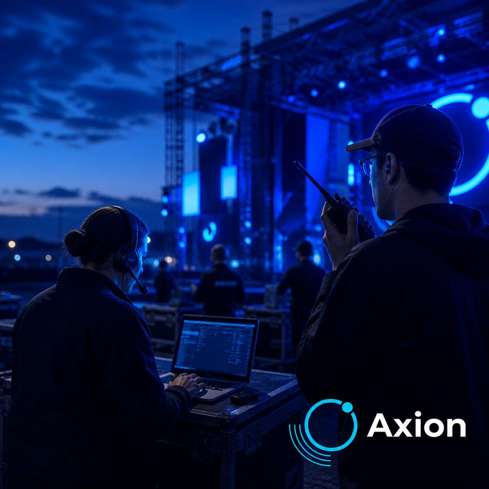 Equipe AxionPB em suporte para evento temporário