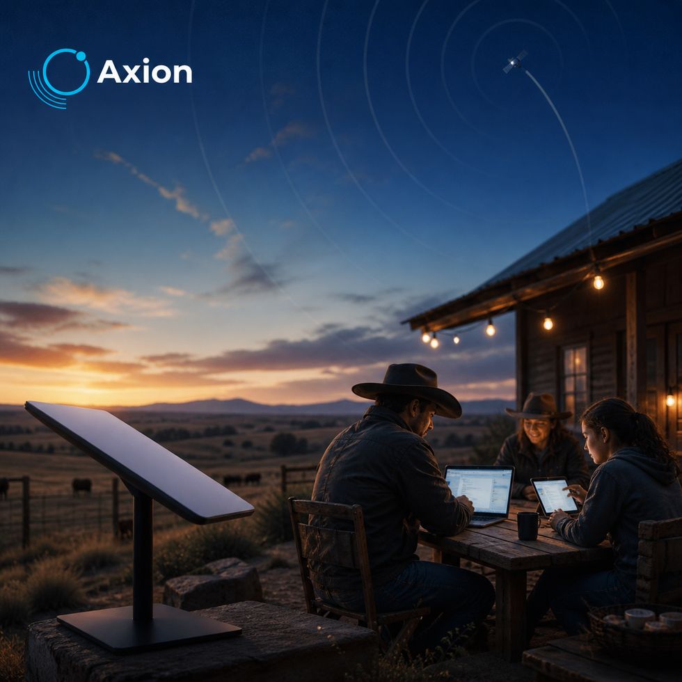 Internet via satélite AxionPB em área rural